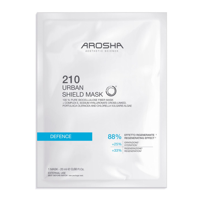 Антиоксидантна і регенеруюча маска для обличчя 3шт по 20мл AROSHA .210 DEFENCE MASK PACK 3