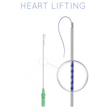 Зубчаста мезонитка Rainbow thread Heart Lifting 18G/100/185 mm
