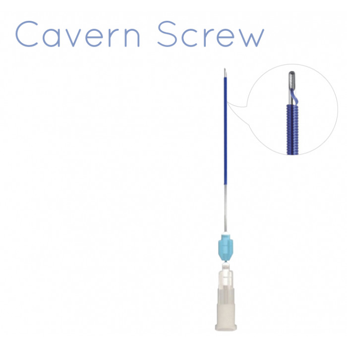 Мезонитки спіральні екстра щільної скрутки Rainbow thread Cavern Screw 23G\60\25 mm