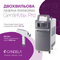 GentleMax PRO (Nd:YAG + Alexandrite) Олександритовий та Неодимовий лазерний апарат для косметології та епіляції від Candela