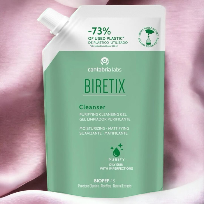Очищувальний гель BIRETIX CLEANSER 400 мл рефіл Cantabria Labs